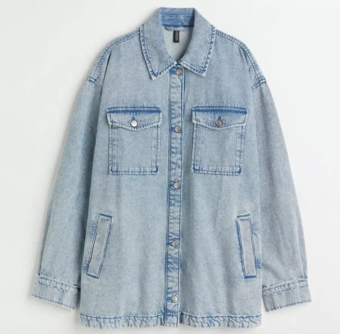 h&m 오버핏 데님 셔츠 자켓 상품이미지1