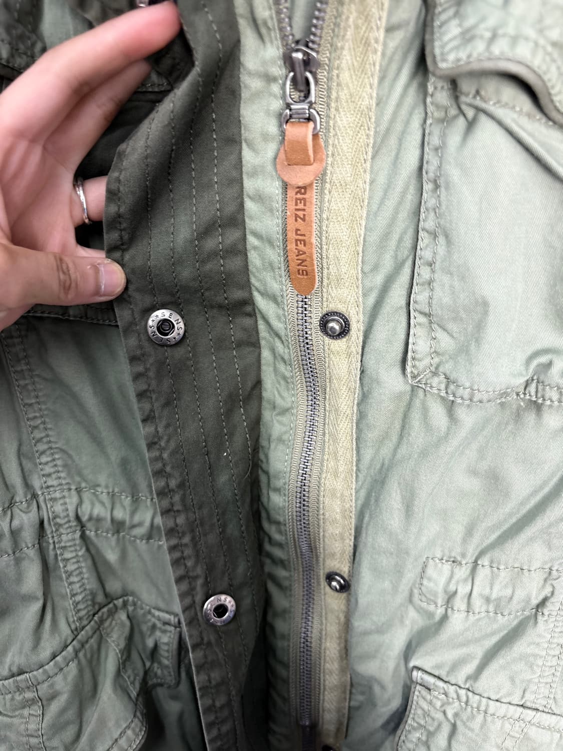 REIZ JEANS 빈티지 유일리티 밀리터리 포켓 베스트A3758 상품이미지5