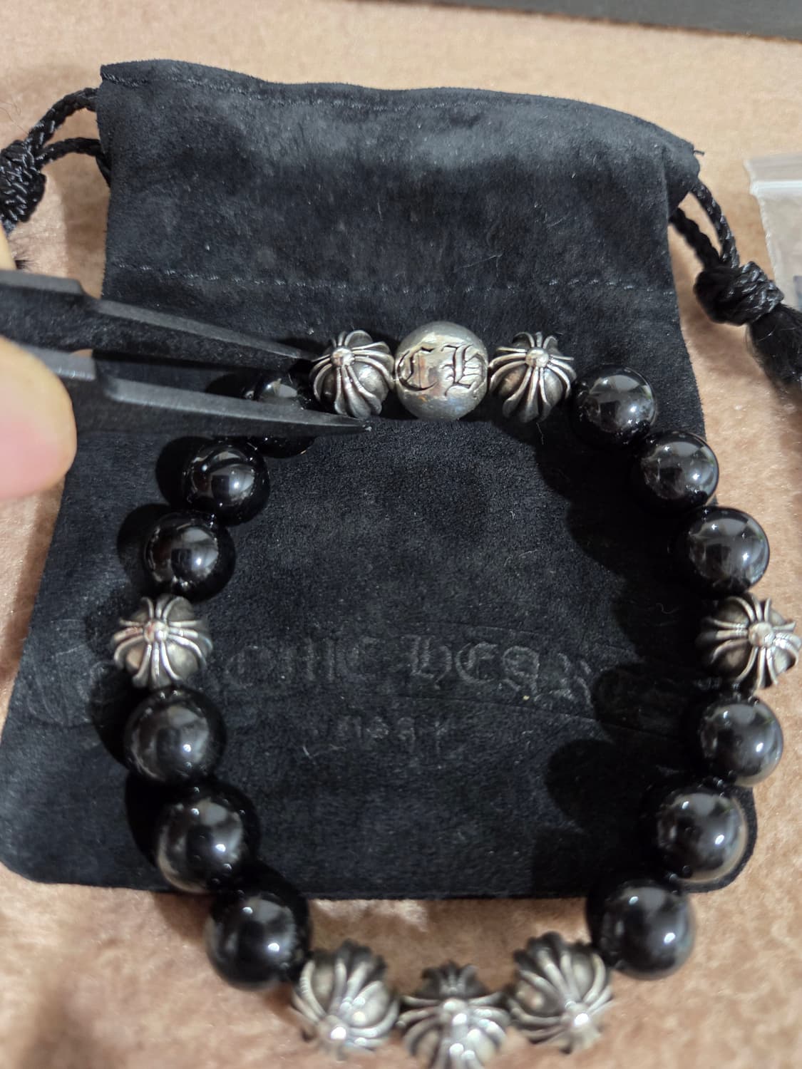 정품 크롬하츠 토르말린8볼 비즈팔찌 상품이미지5