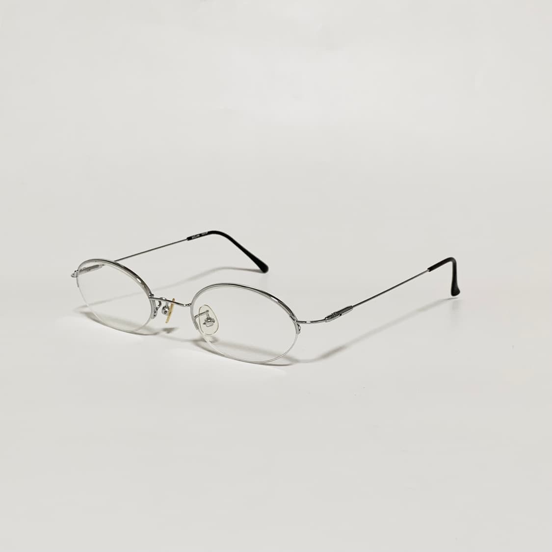 998 빈티지 실버 반무테 오벌 안경 초슬림 스몰사이즈 경량 데드스탁 픽 상품이미지3