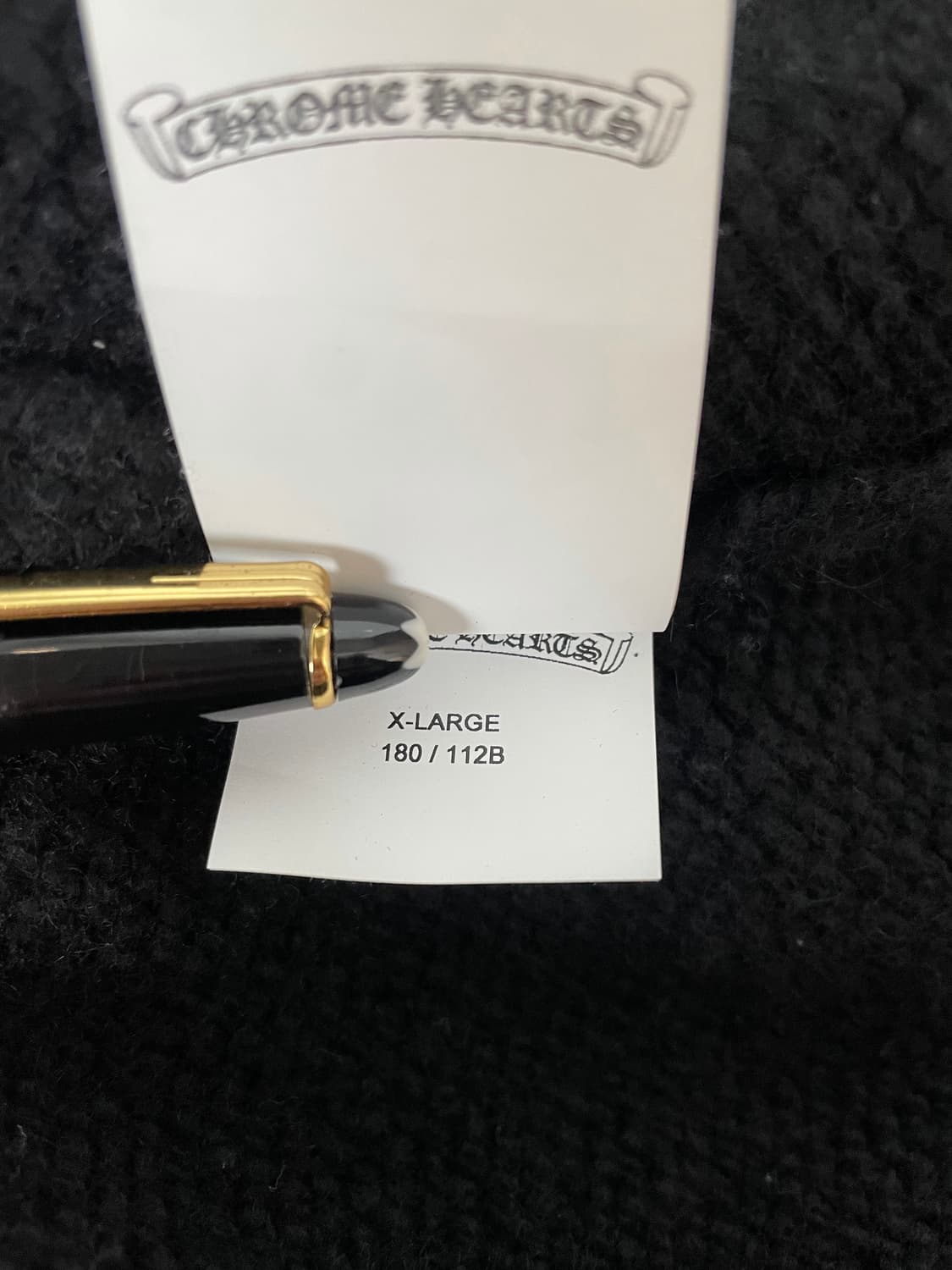 신형 크롬하츠 VIC 크로스 레더패치 빅크로스 캐시미어 후드티 XL 상품이미지8