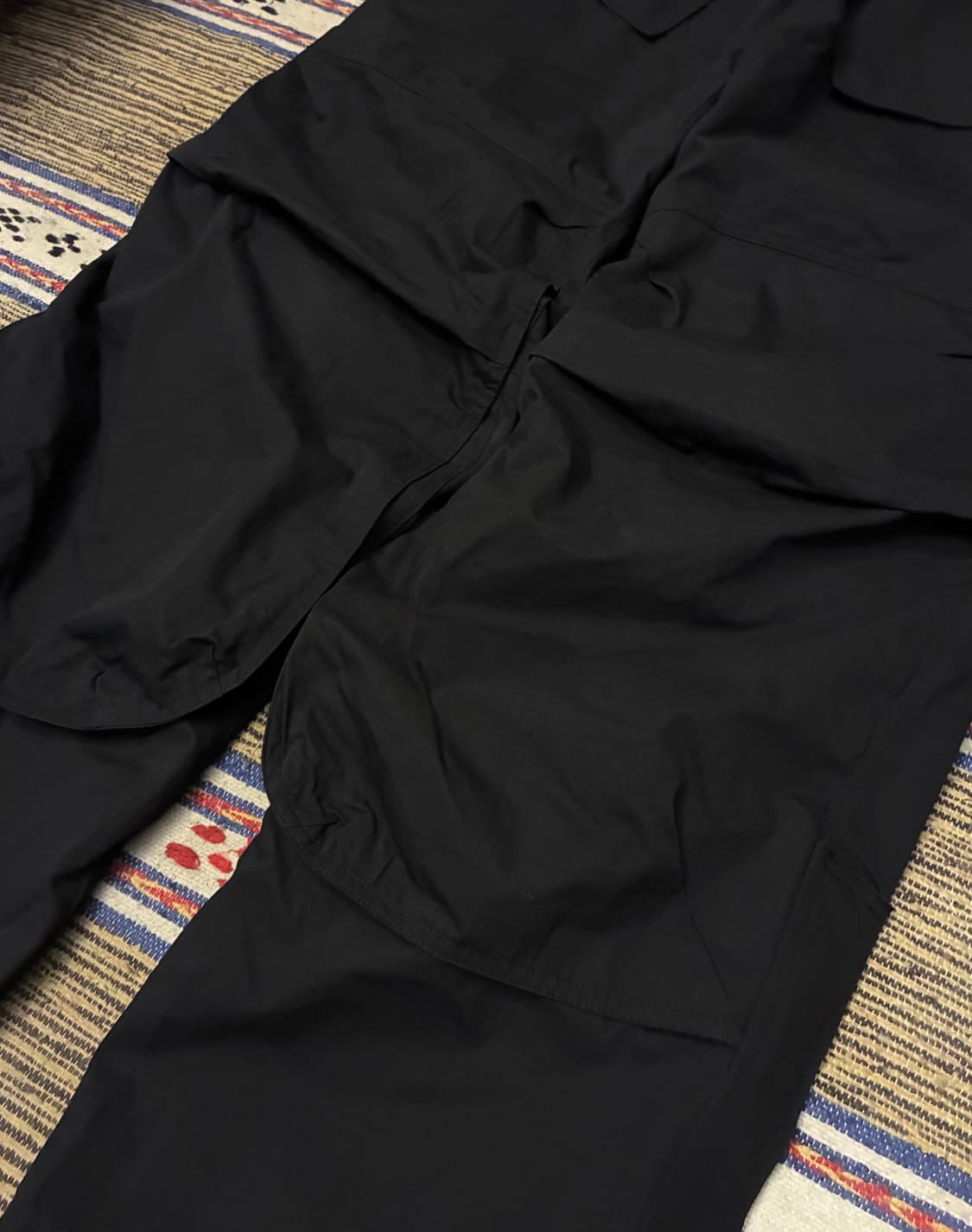 (M)ETCE 이티씨이 나일론 립스탑 더블니 라운지 와이드팬츠 상품이미지3