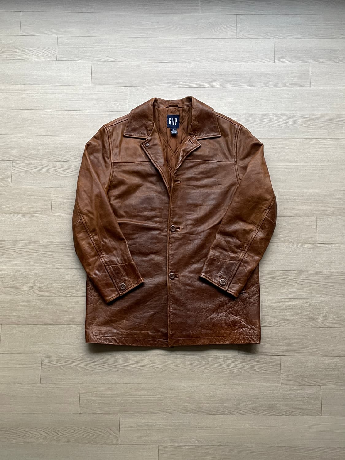 90s 올드갭 레더 카코트 브라운 gap carcoat 상품이미지1