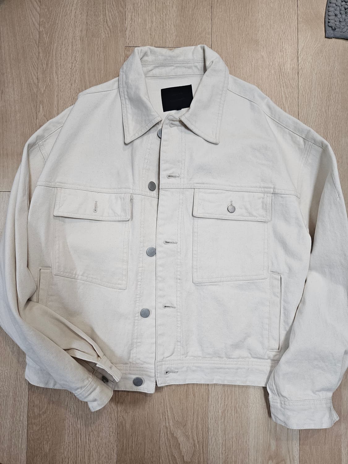 무신사 스탠다드 오버사이즈 데님 트러커 자켓 크림 상품이미지3