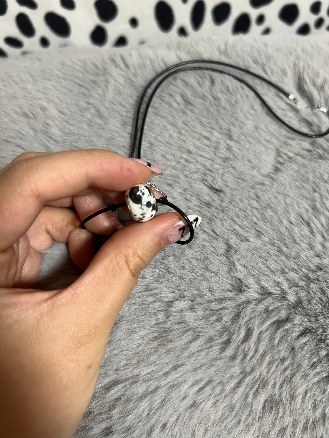 얼룩 젖소무늬 팬던트 데일리 빈티지 목걸이  상품이미지2