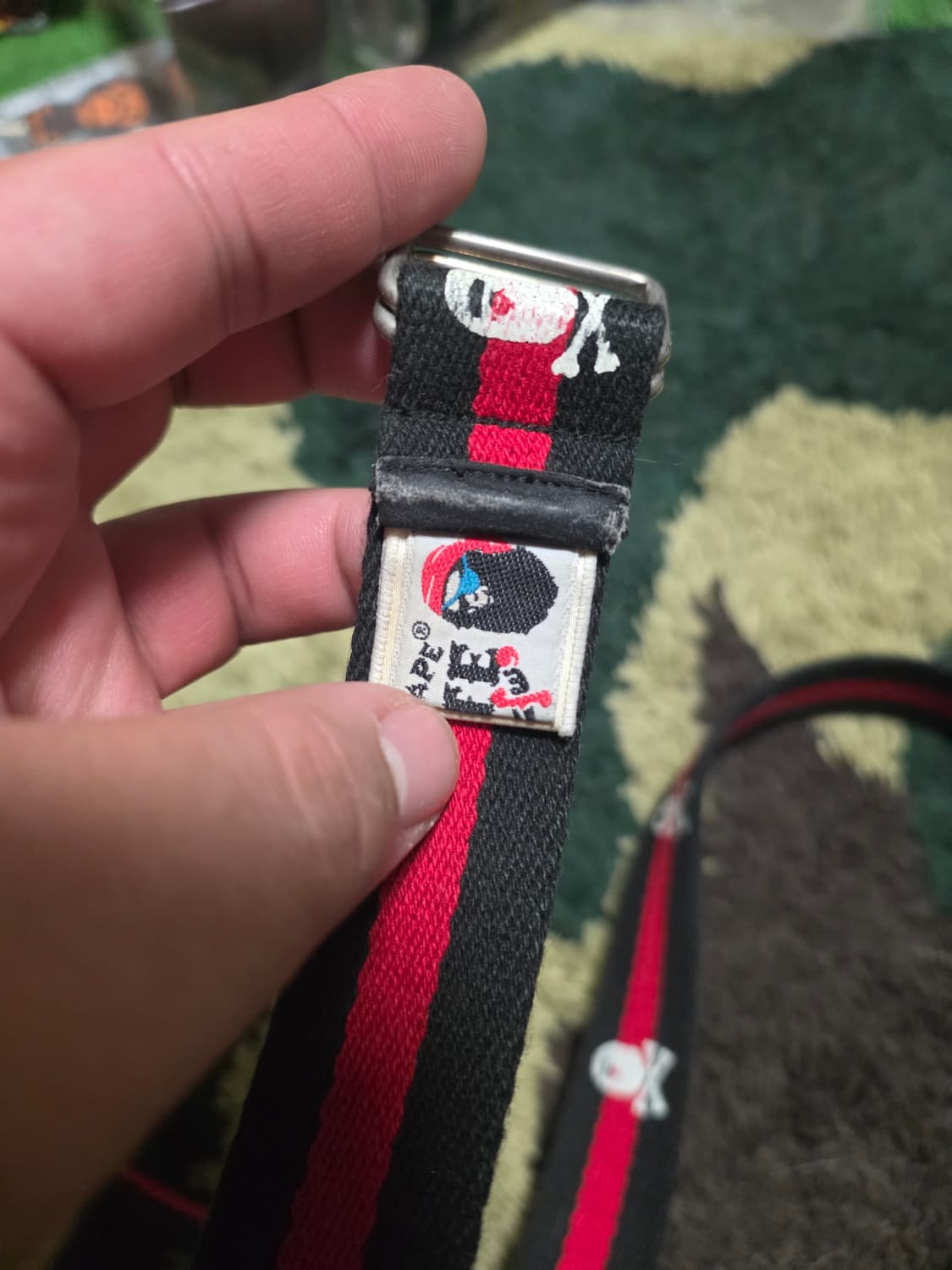 [OS] 베이프 파이레츠 사루 로고 벨트 상품이미지3