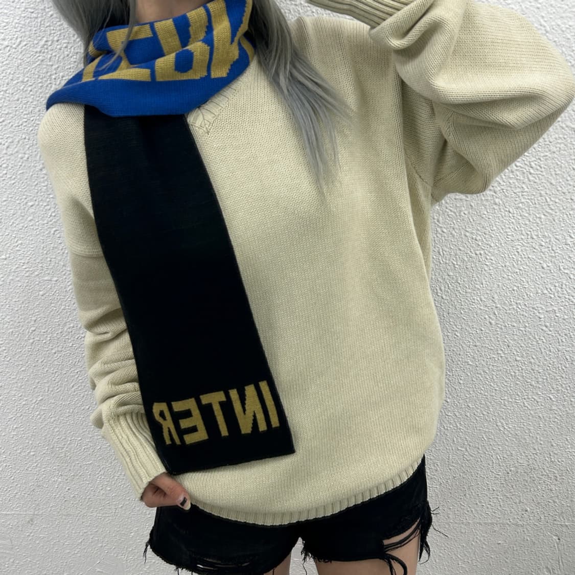 나이키 인터밀란 블루배색 블랙 머플러 상품이미지1