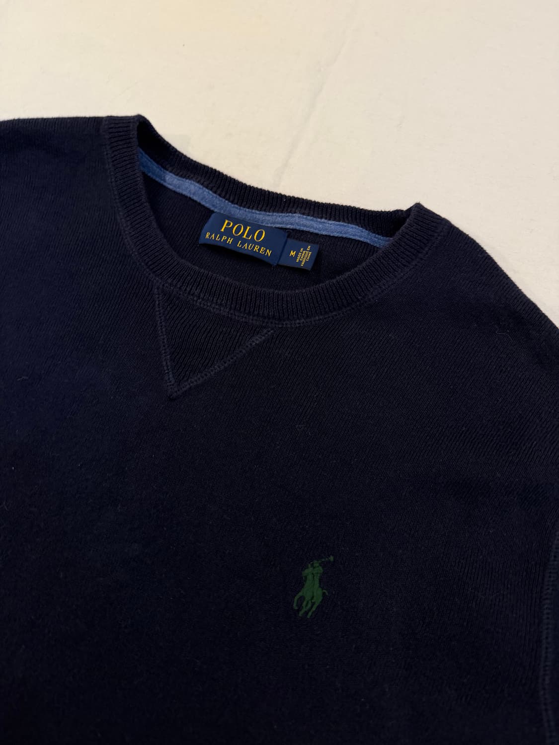 폴로 랄프로렌 와플 코튼 니트 네이비 상품이미지2
