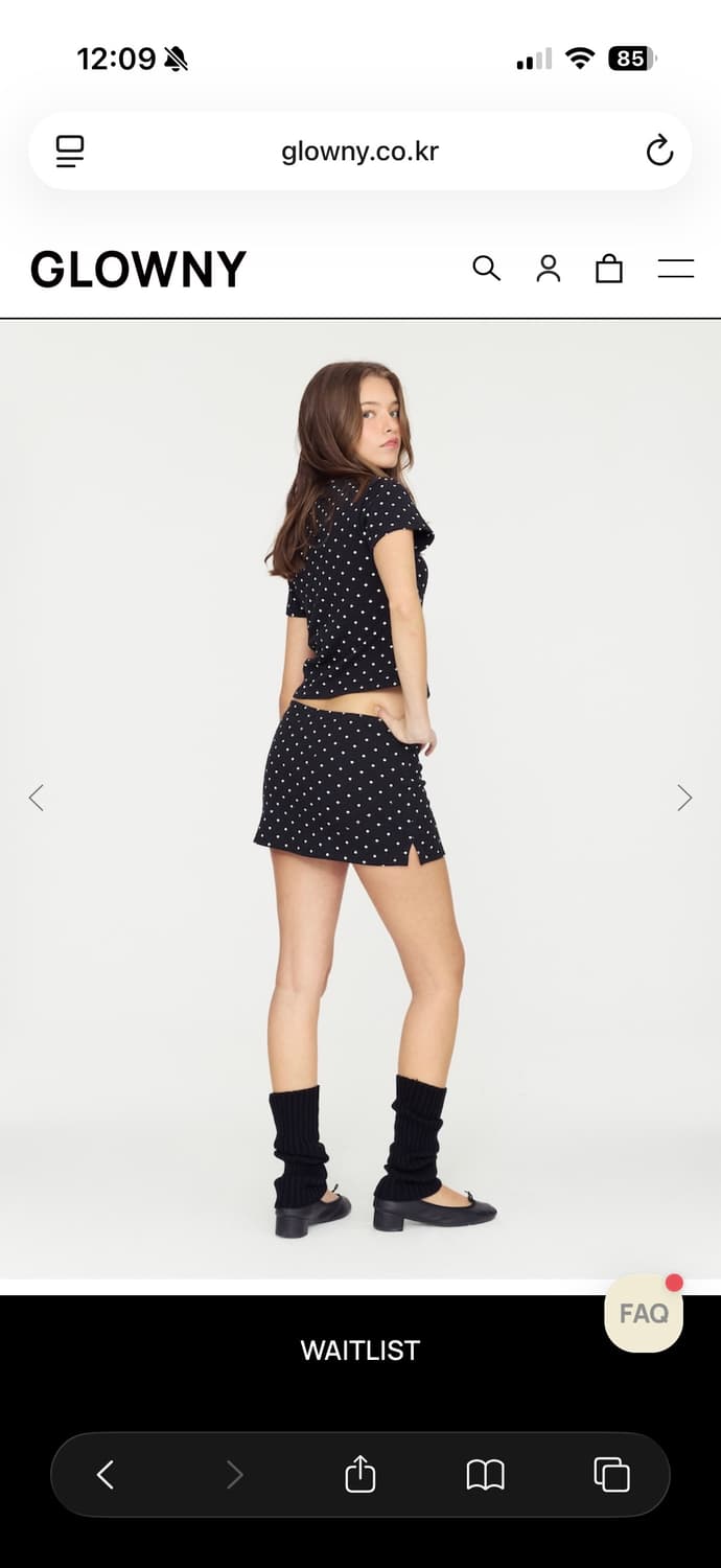 [GLOWNY] WILD MINI SKIRT (ONYX FLECK) 상품이미지5