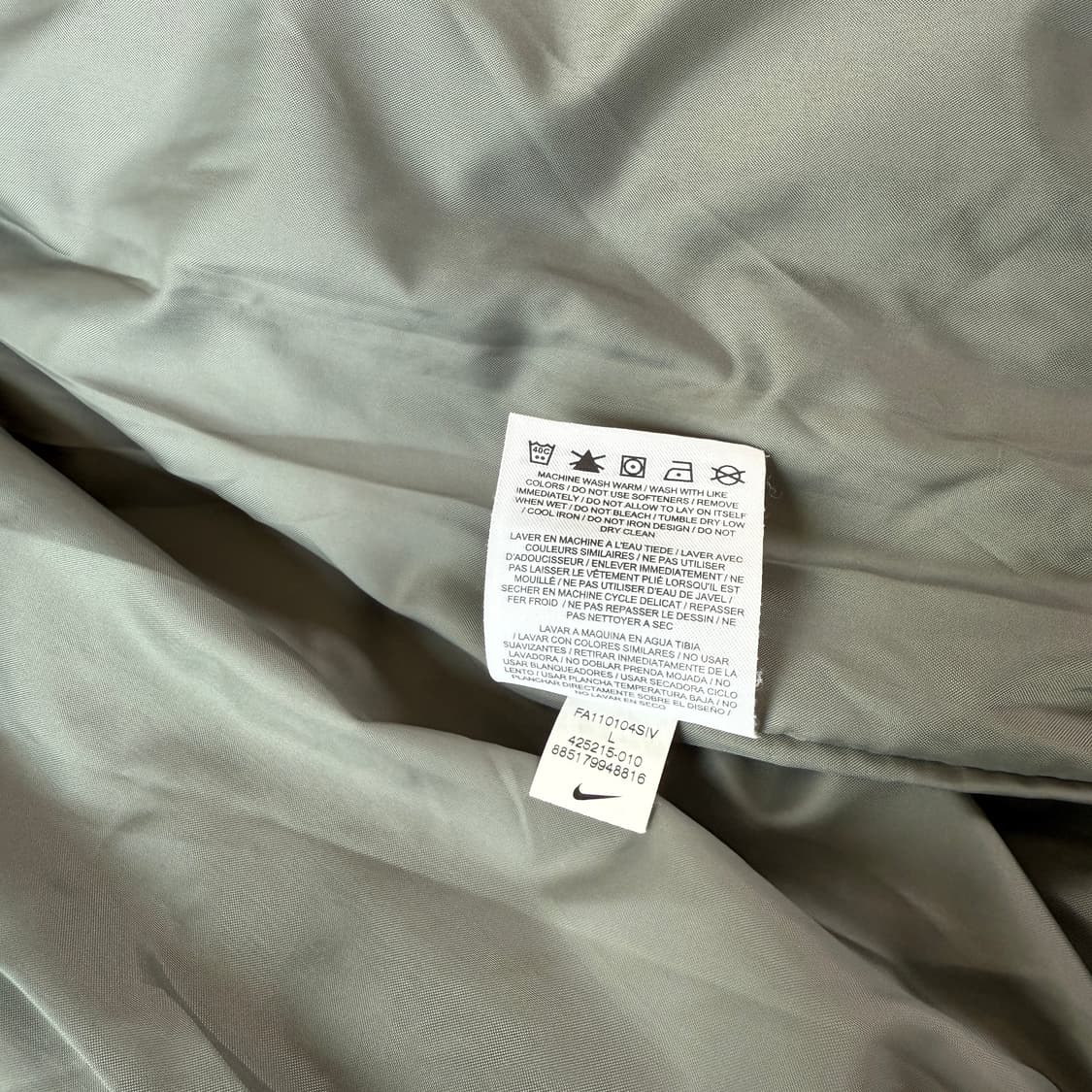 나이키 고프코어 경량 패딩 블랙/그레이 L 상품이미지5