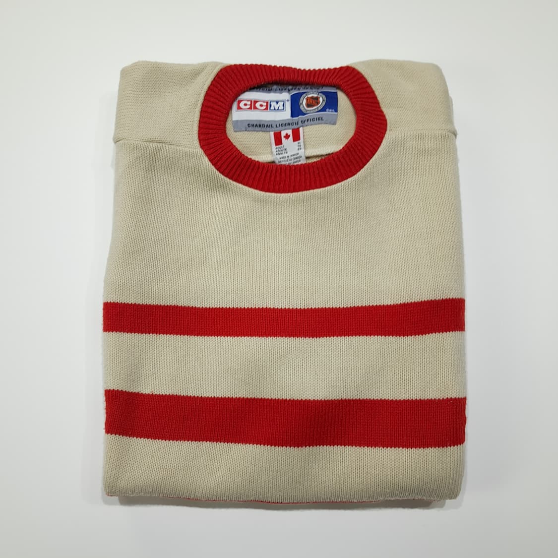 CL214 XL CCM 캐나다판 NHL 레드윙스 크림 하키스웨터 상품이미지9