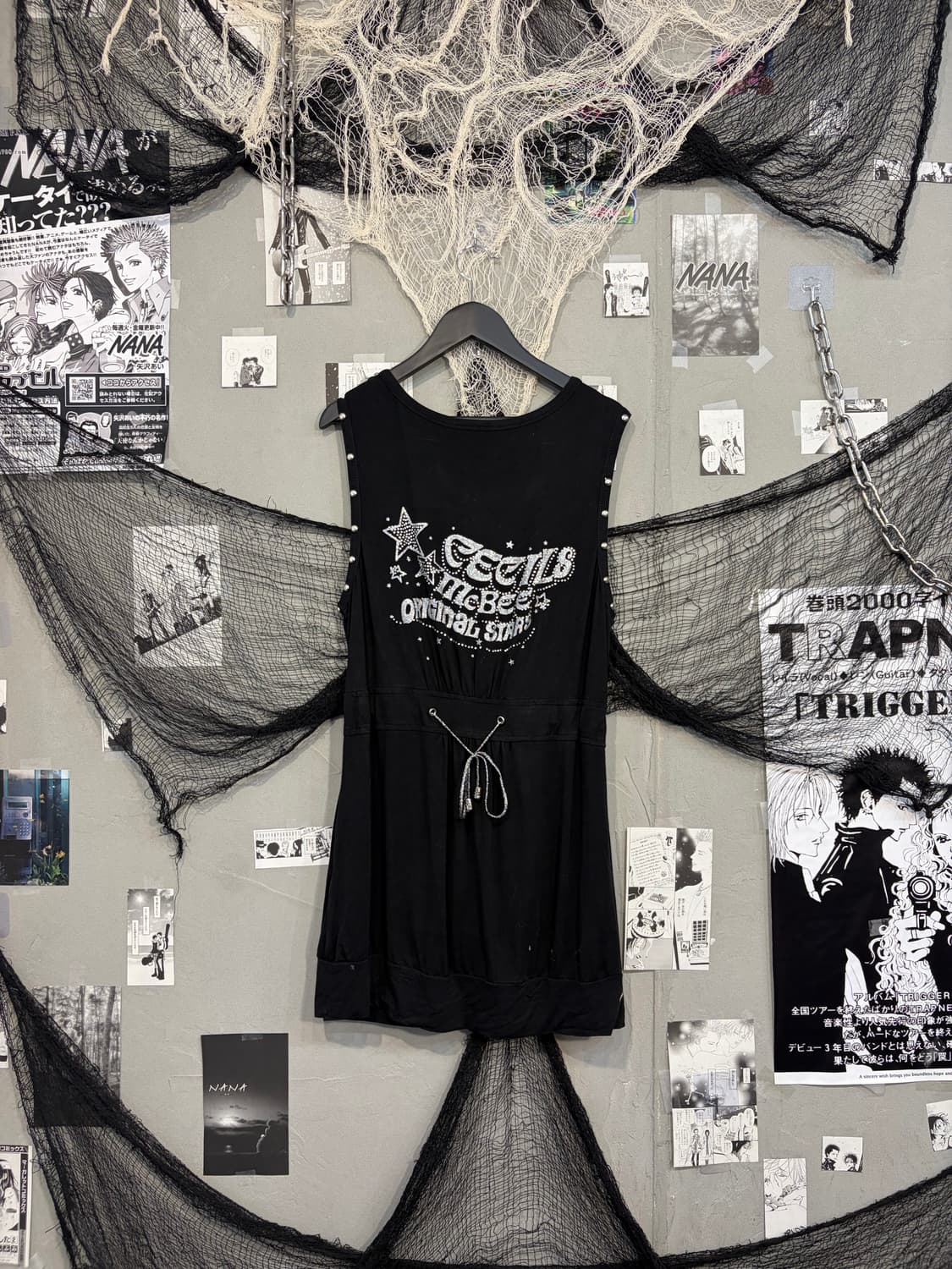 Gothic Rivet Glitter zip up one piece 상품이미지8