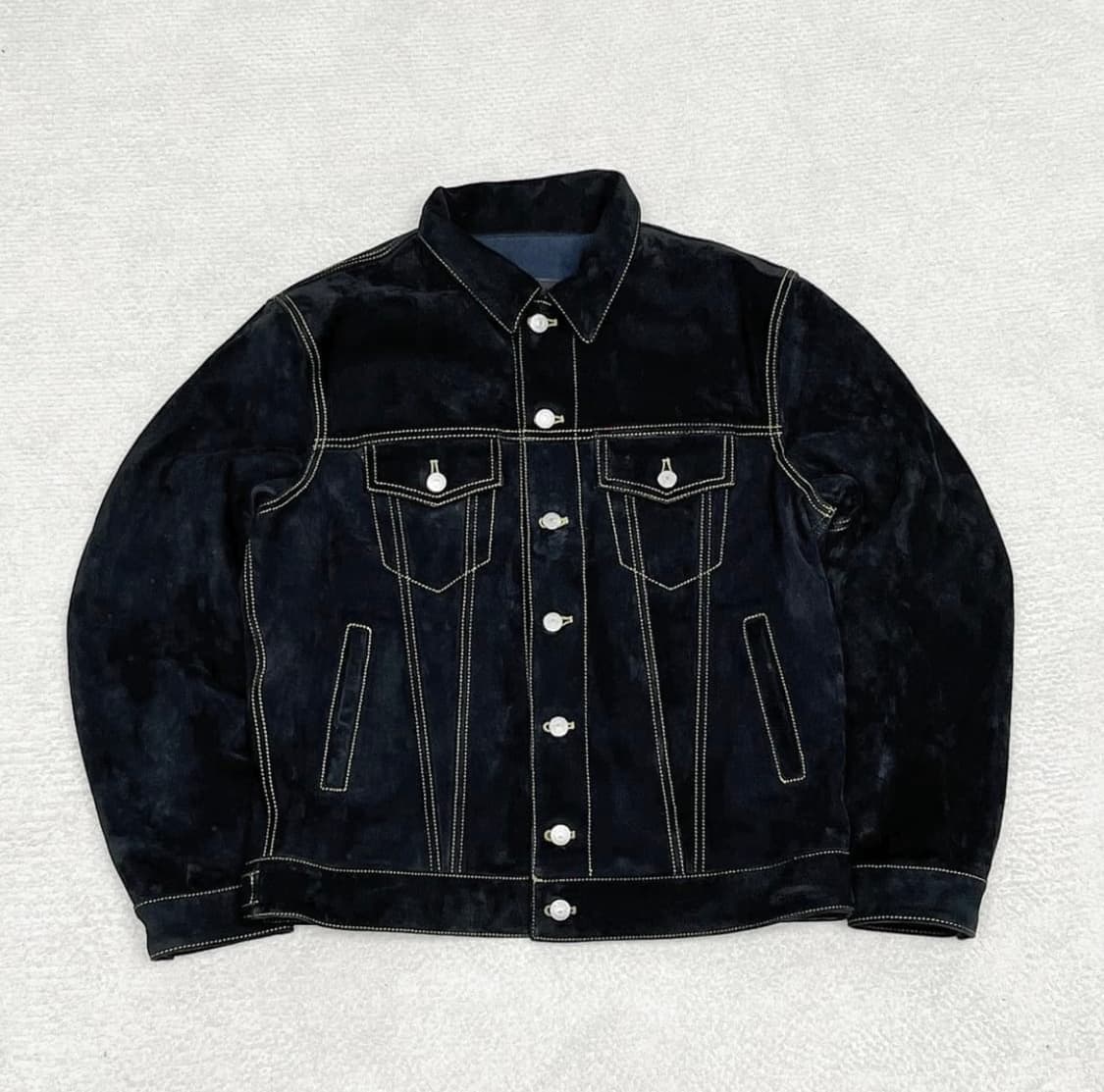 리바이스 리워커 블랙 벨벳 스티치 트러커 자켓 XL(42) 상품이미지1