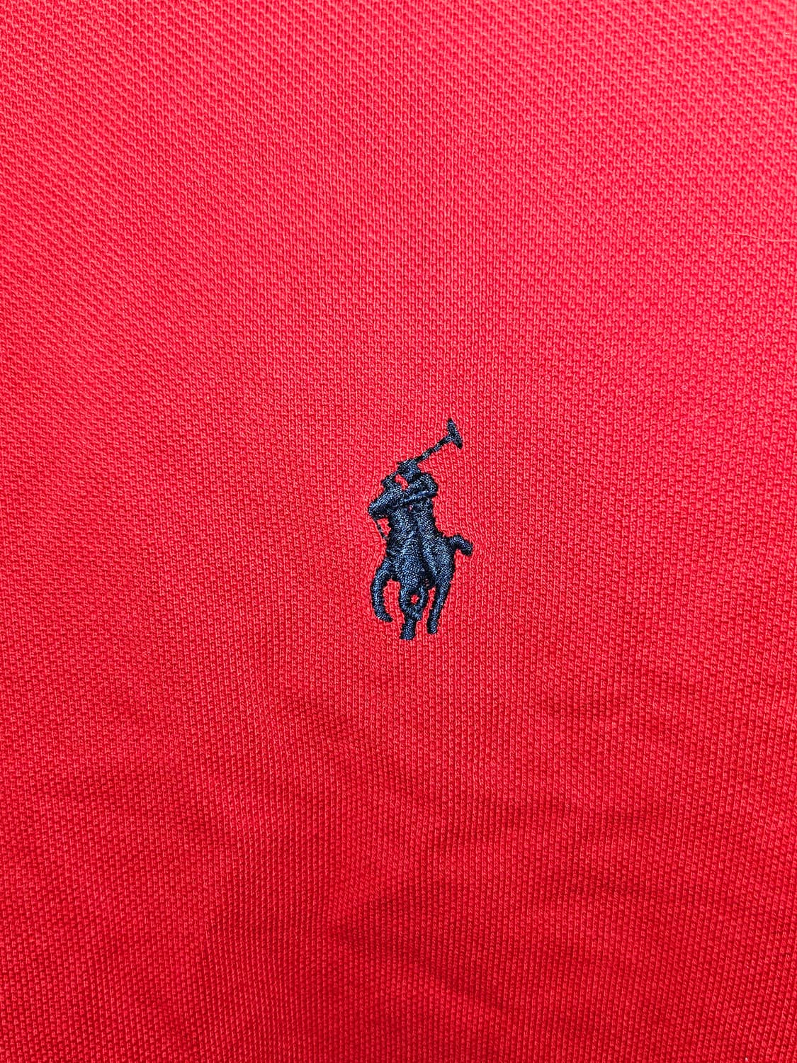 폴로 랄프로렌 신형 반팔 카라티 피케 레드 QR정품 남성 L 상품이미지5