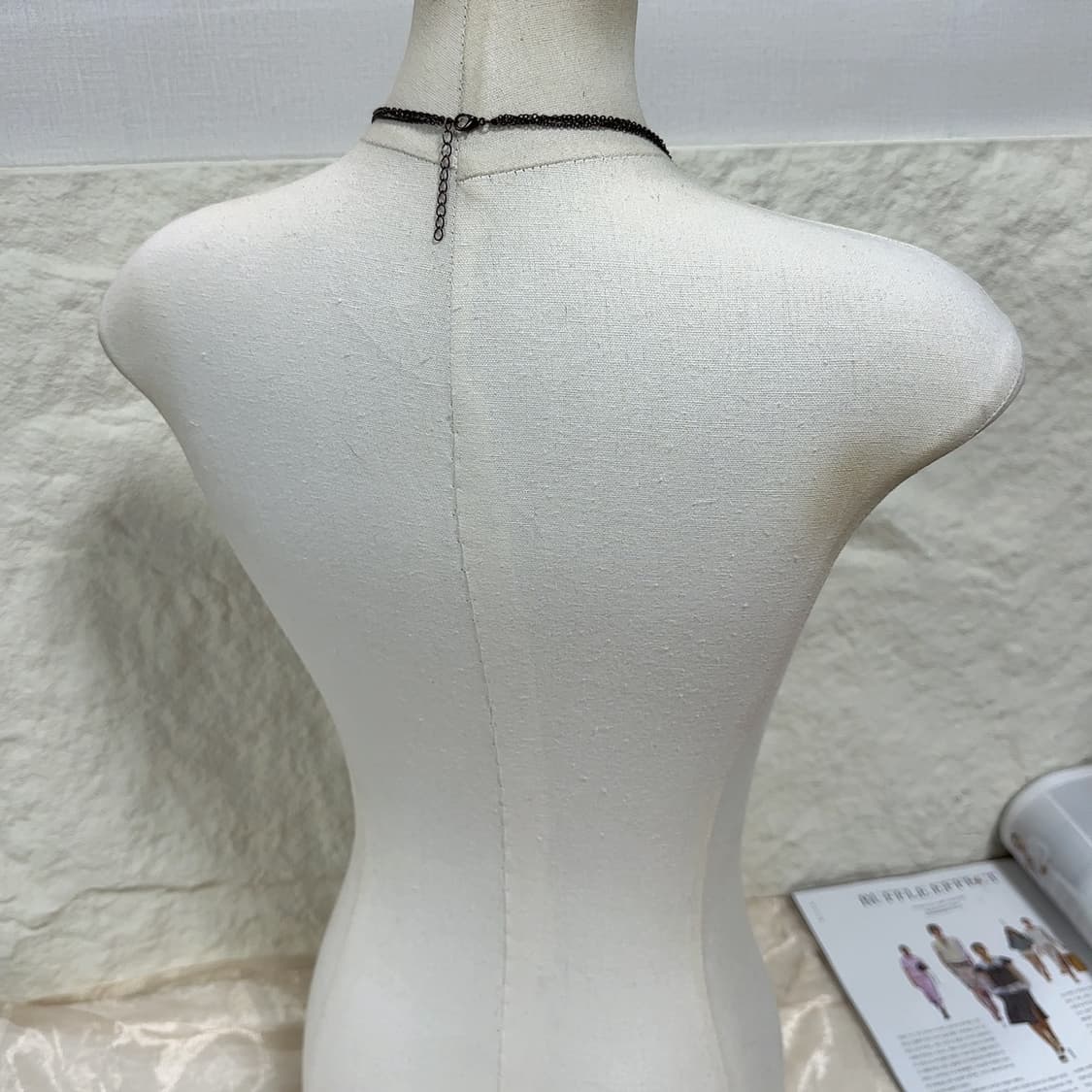 빈티지 고딕 다크 보라 3층 해머링 오리엔탈 레이어드 목걸이 상품이미지3