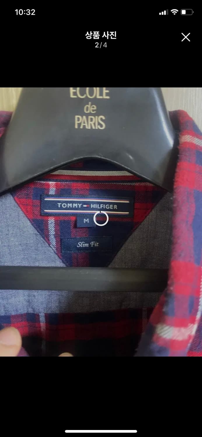 TOMMY HILFIGER 타미힐피거 체크 플란넬셔츠 M사이즈 상품이미지2