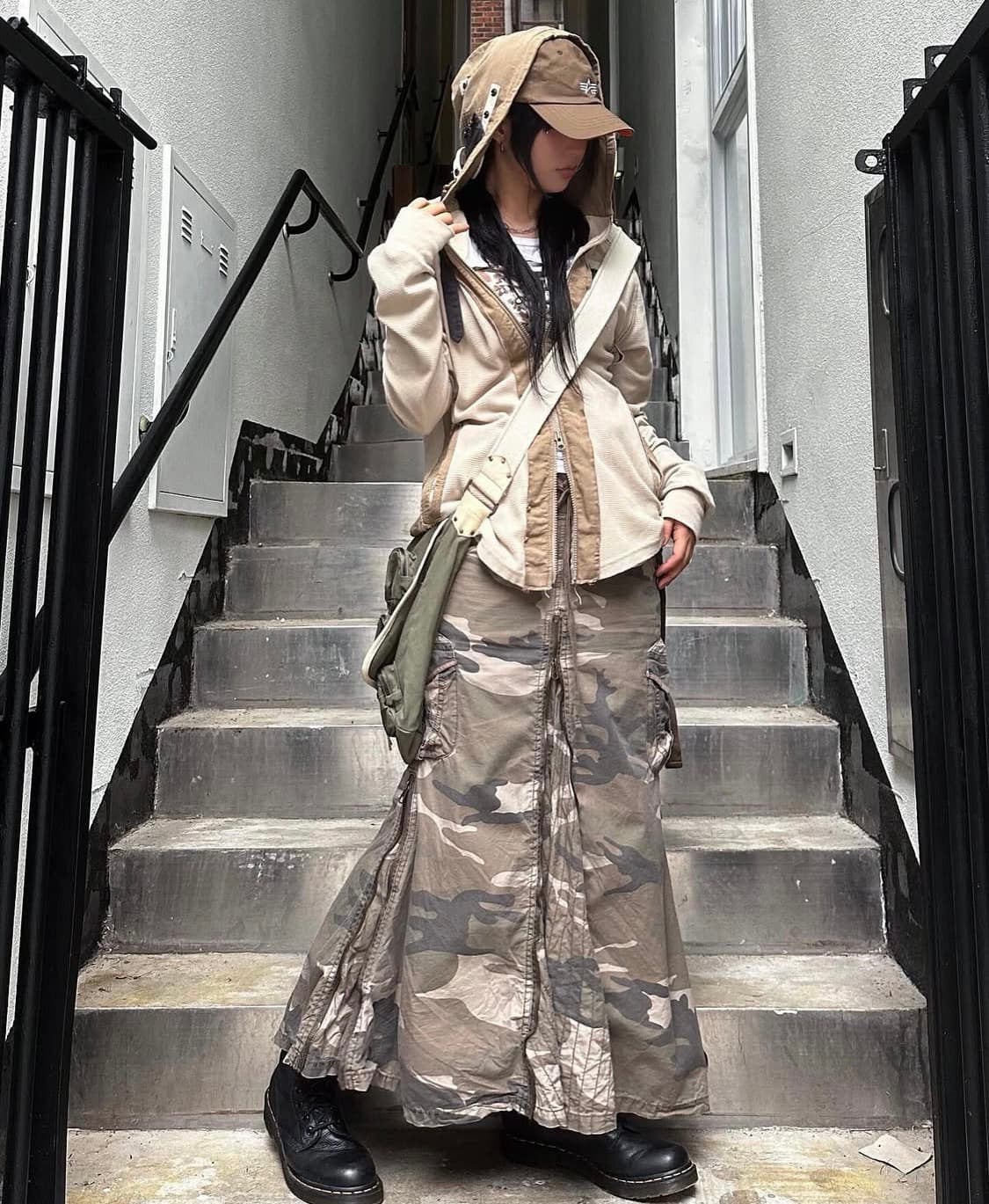 Goa 카모 서스펜더 롱스커트 상품이미지8