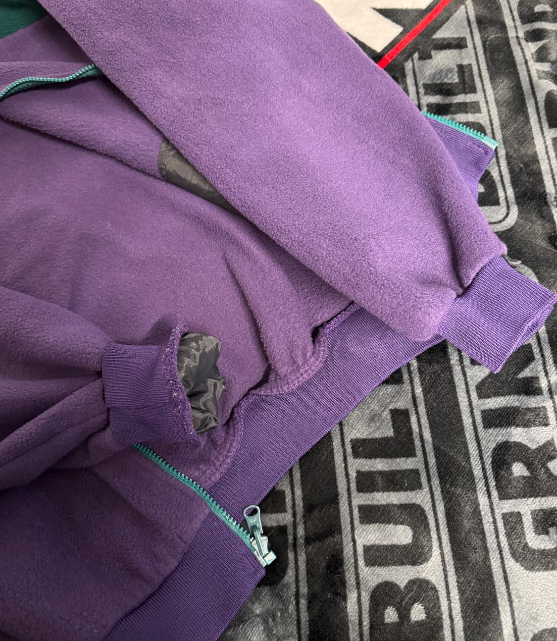 컬럼비아 플리스 집업 퍼플 그린 상품이미지5