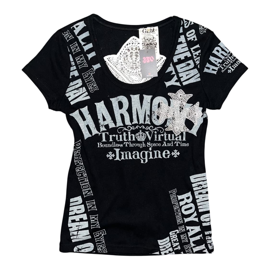 Glitz 글리츠 십자 크로쉐 반팔티 펑크y2k갸루 상품이미지4