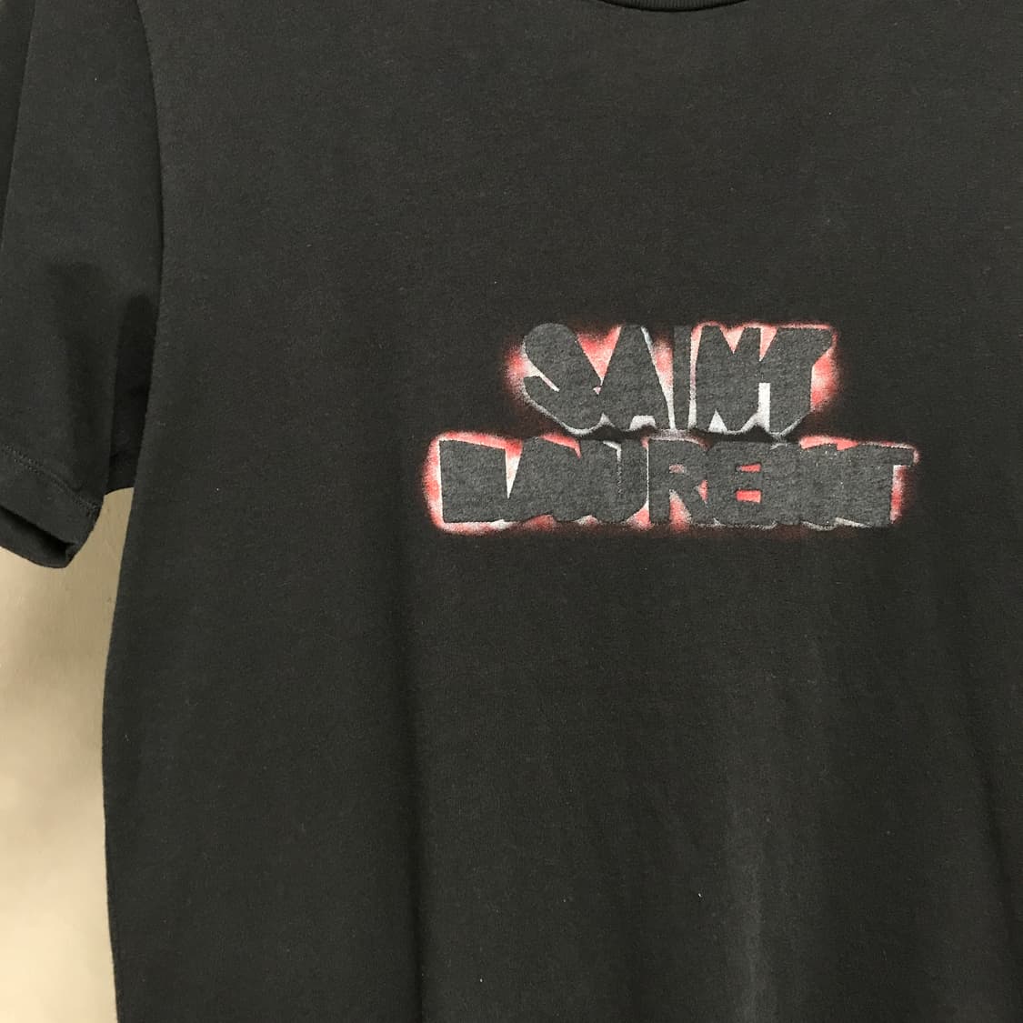 YSL 생로랑 블랙 반팔 티셔츠 XS(W) 상품이미지4