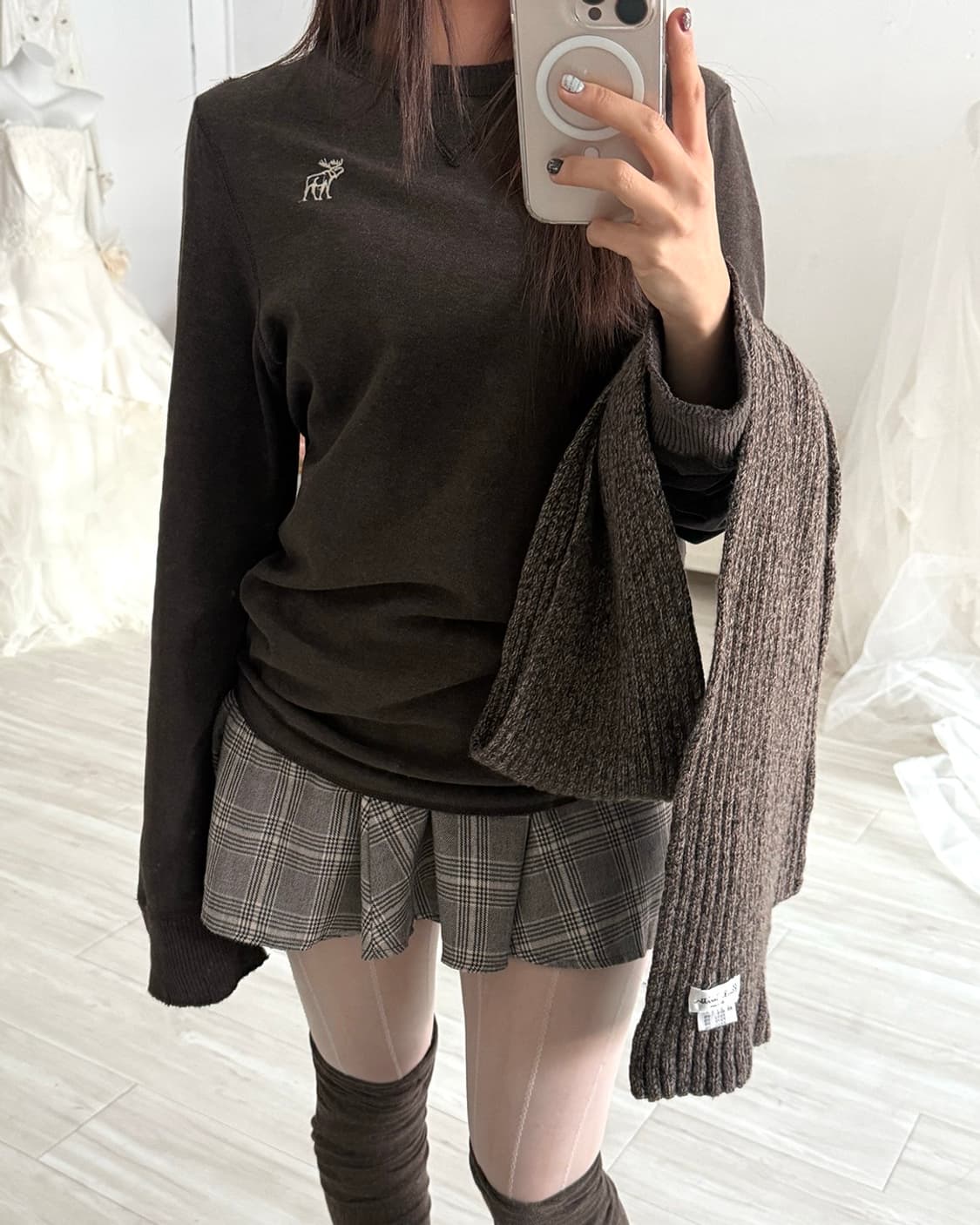 Abercrombie deep mocha brown long sleeve 상품이미지7