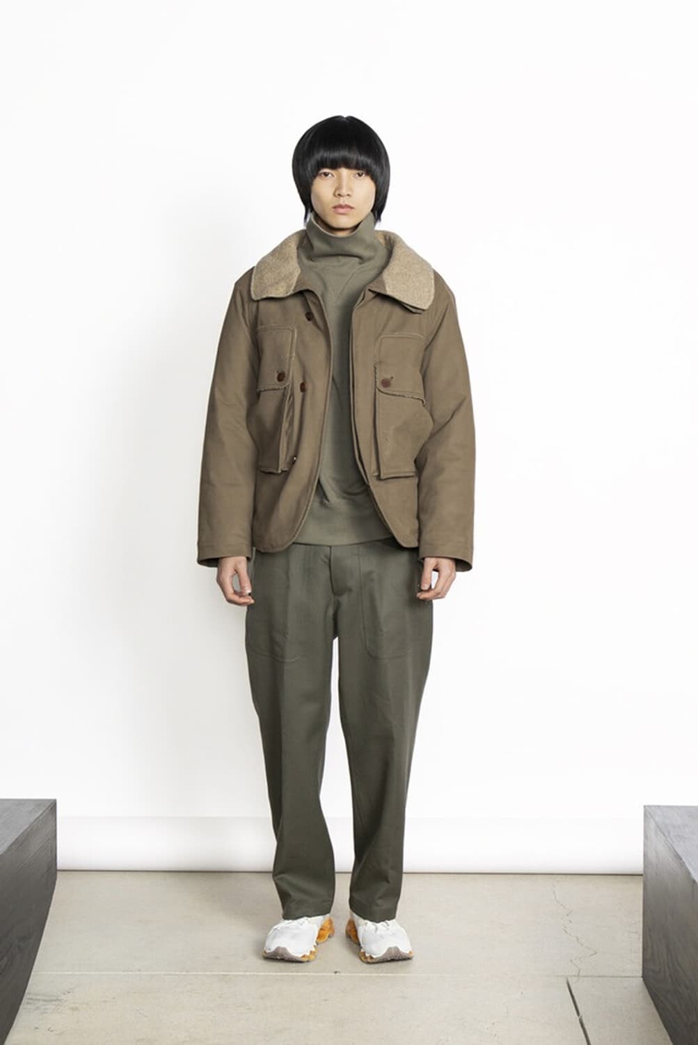 도큐먼트 /비건스웨이드 빅포켓 자켓 올리브 / M 상품이미지1