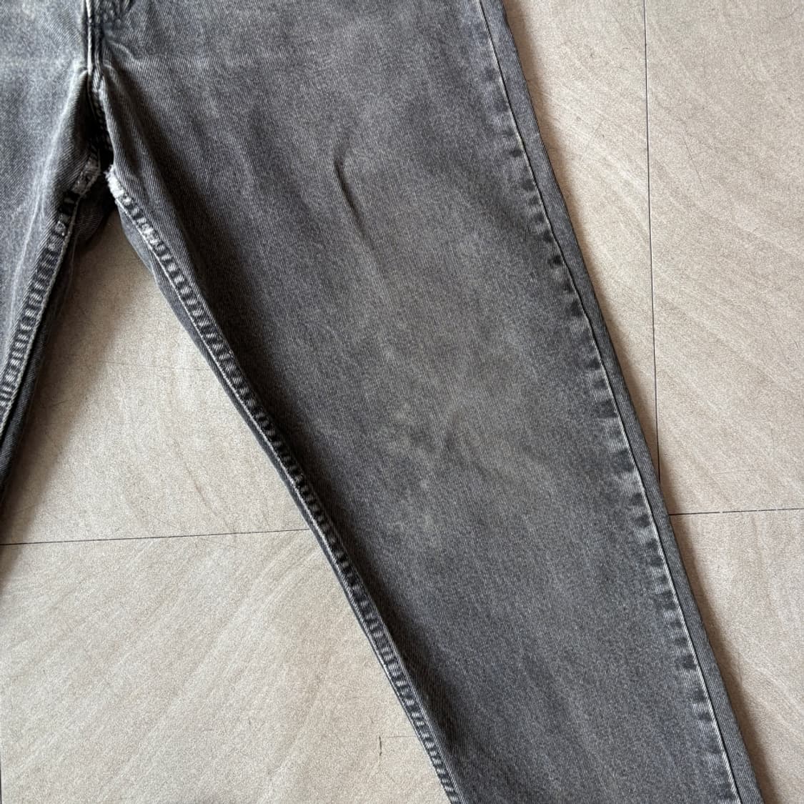 95년 미국 생산 리바이스 550 데님 오렌지탭 블랙 팬츠 상품이미지4