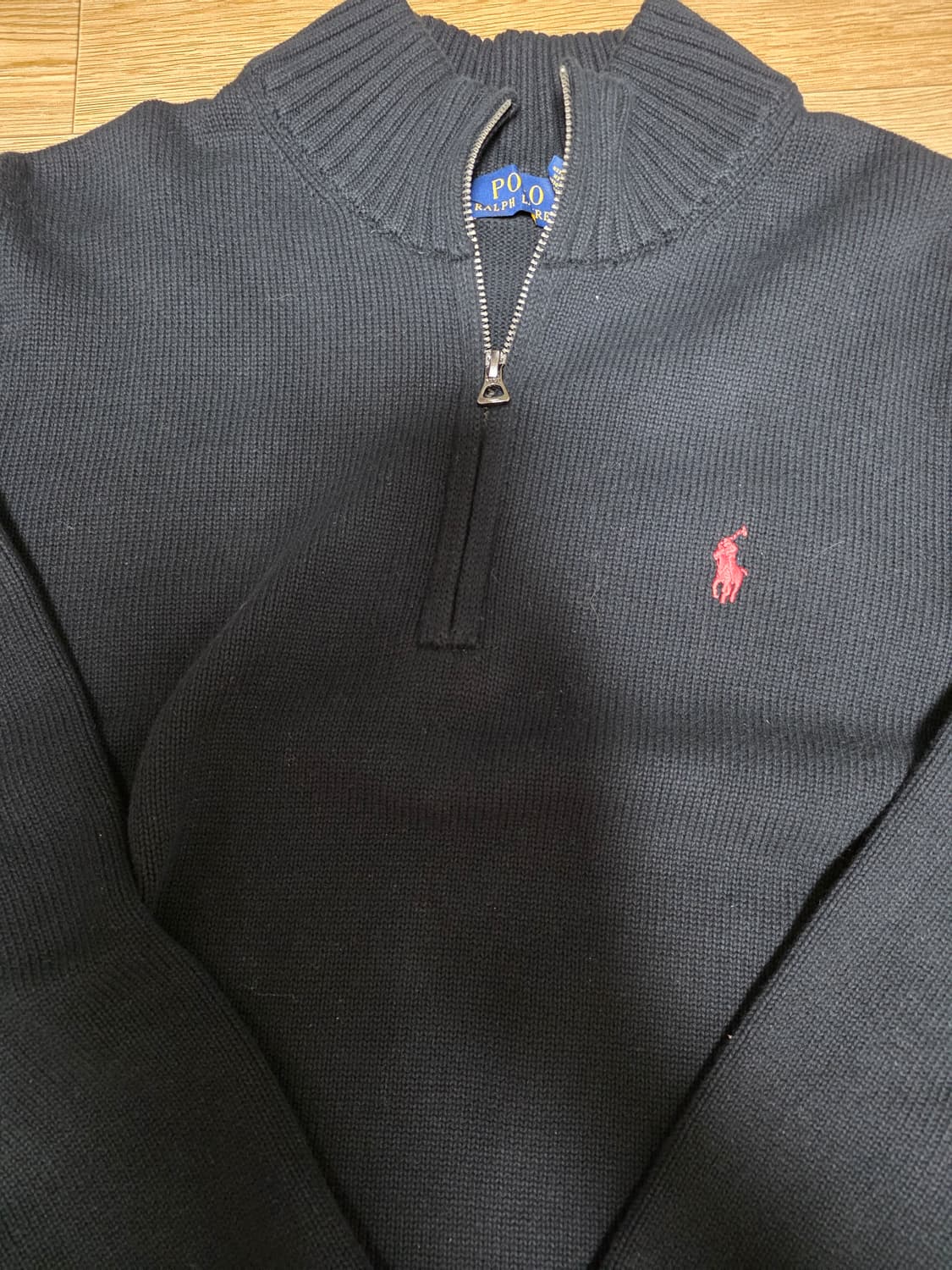 폴로 면 반집업 블랙 XL 상품이미지5