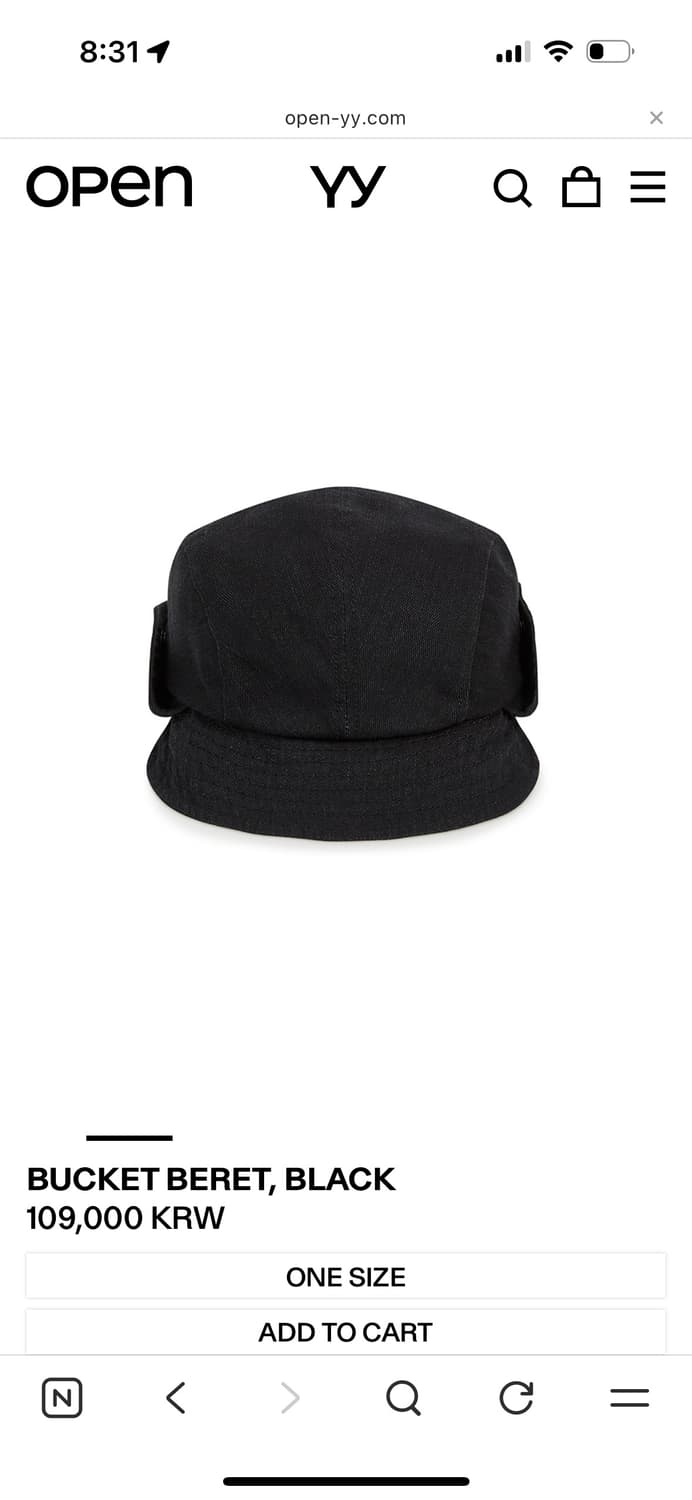 오픈와이와이 버킷 베레모 블랙 상품이미지2