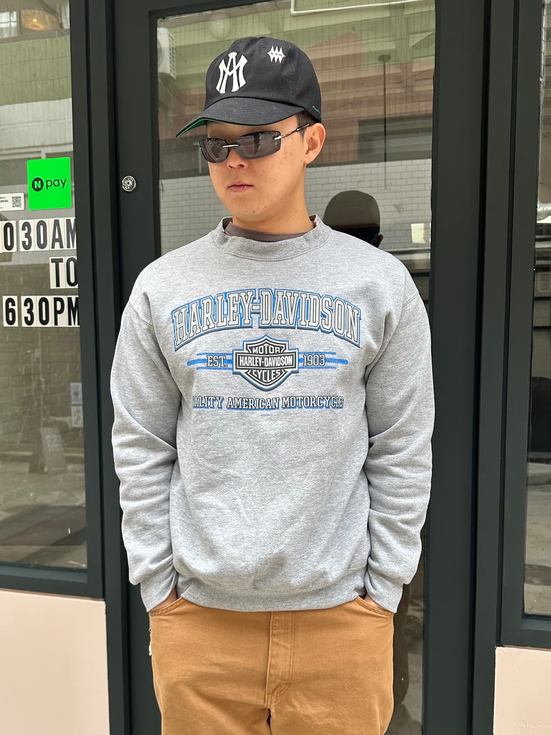 00’s Harley Davidson quality logo sweats 상품이미지2