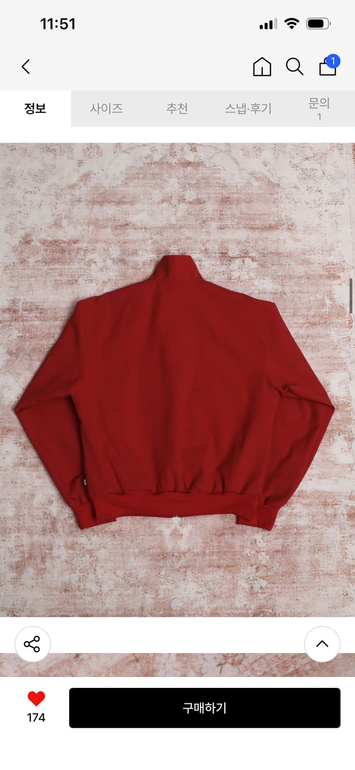 아르반 팀 개러지 논패디드 자켓 레드 상품이미지7