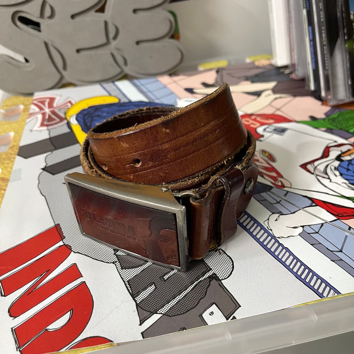 빈티지 체게바라 레더 벨트 상품이미지2