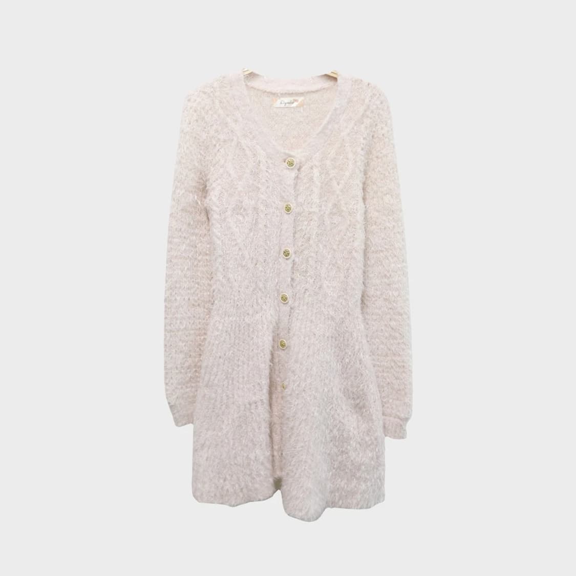 리즈멜로 핑크 꽈배기 니트 원피스 60877 상품이미지1