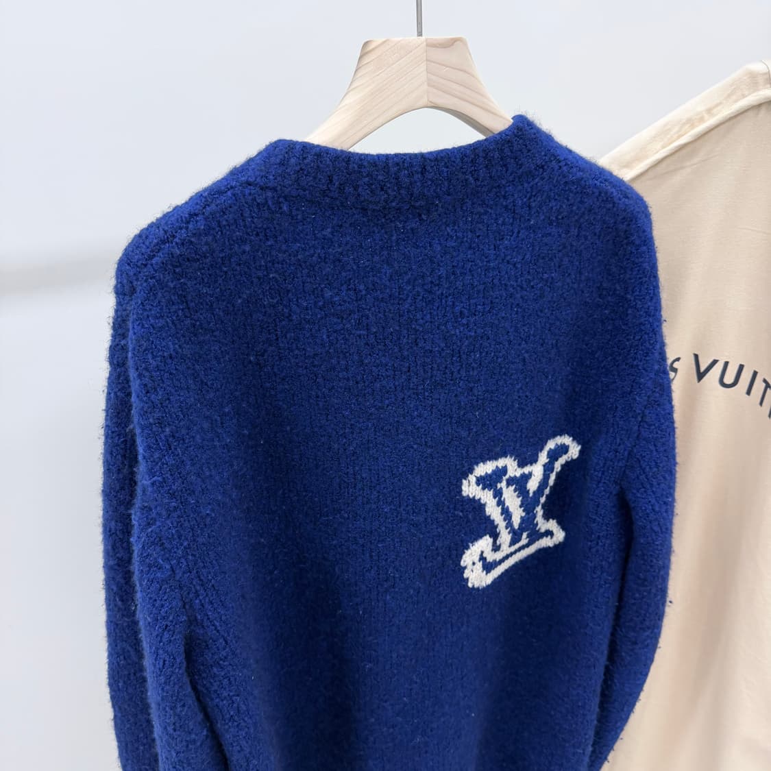 [S+급/2XL] 루이비통 LV 인타르시아 크루넥 니트 블루 상품이미지6