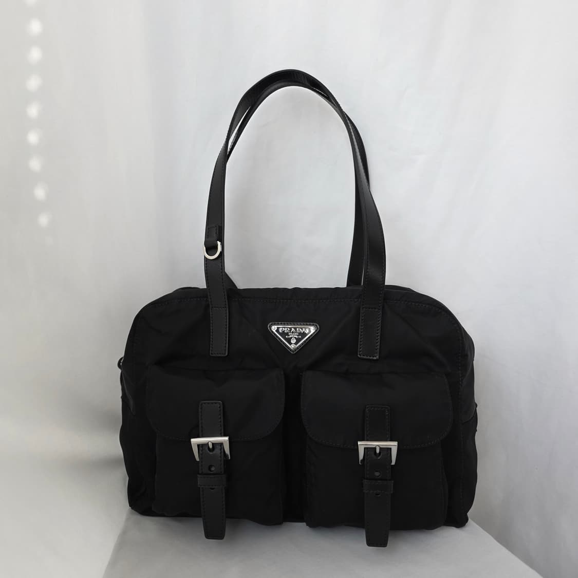 [정품 PRADA] 프라다 투포켓 나일론 숄더백 볼링백 상품이미지2