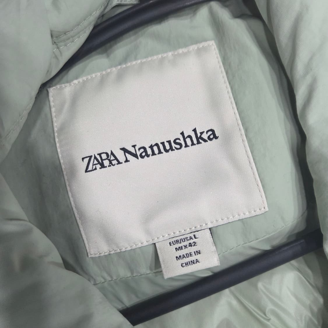 자라 나누시카 패디드 봄버 L사이즈 그린 상품이미지5