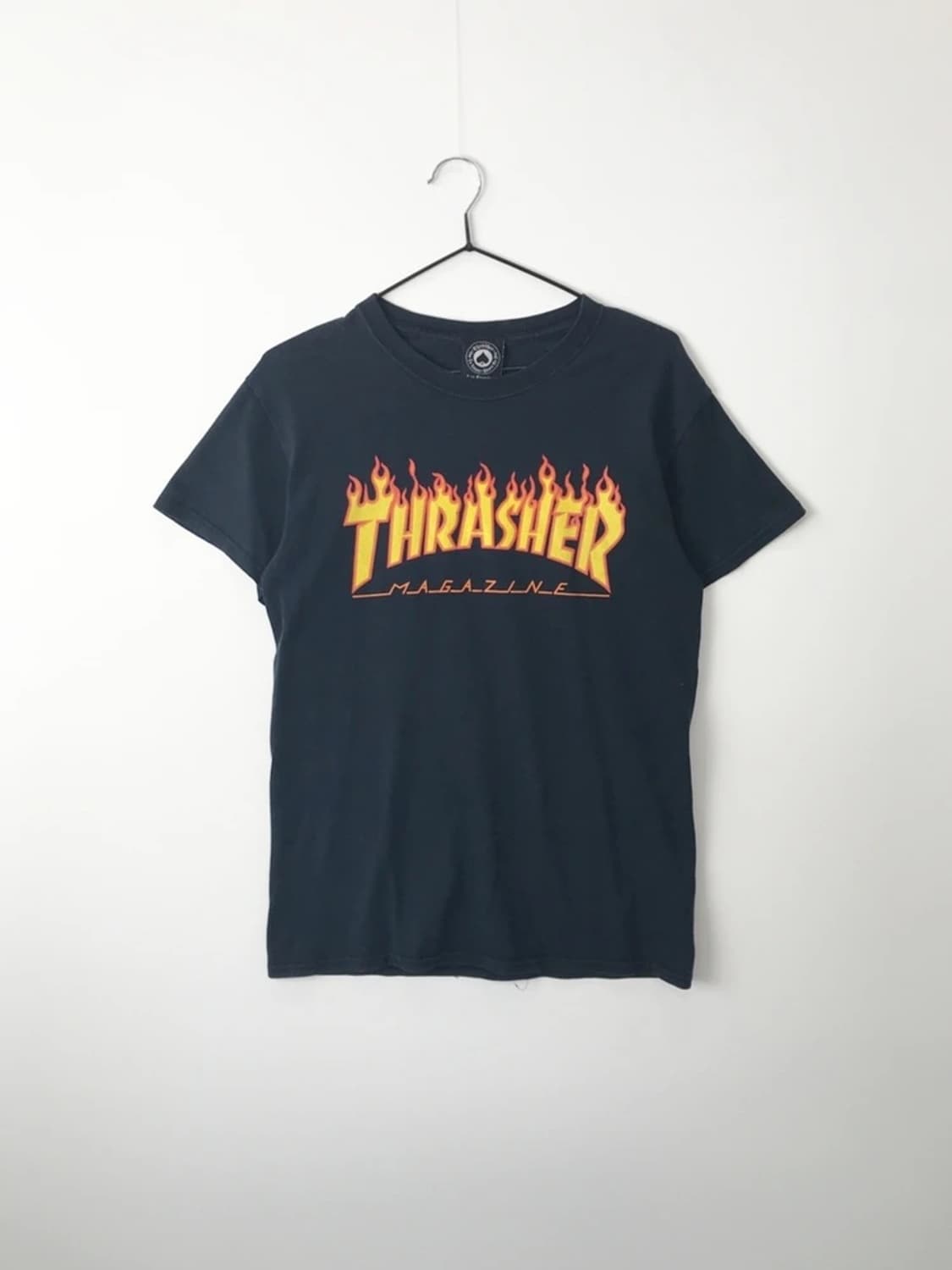Thrasher Flame Logo Navy Tee 상품이미지3