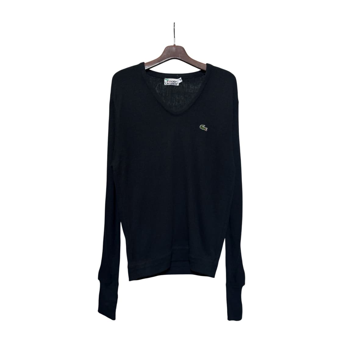 라코스테 아이조드 아크릴100 브이넥 니트 롱시보리 진청녹 상품이미지1