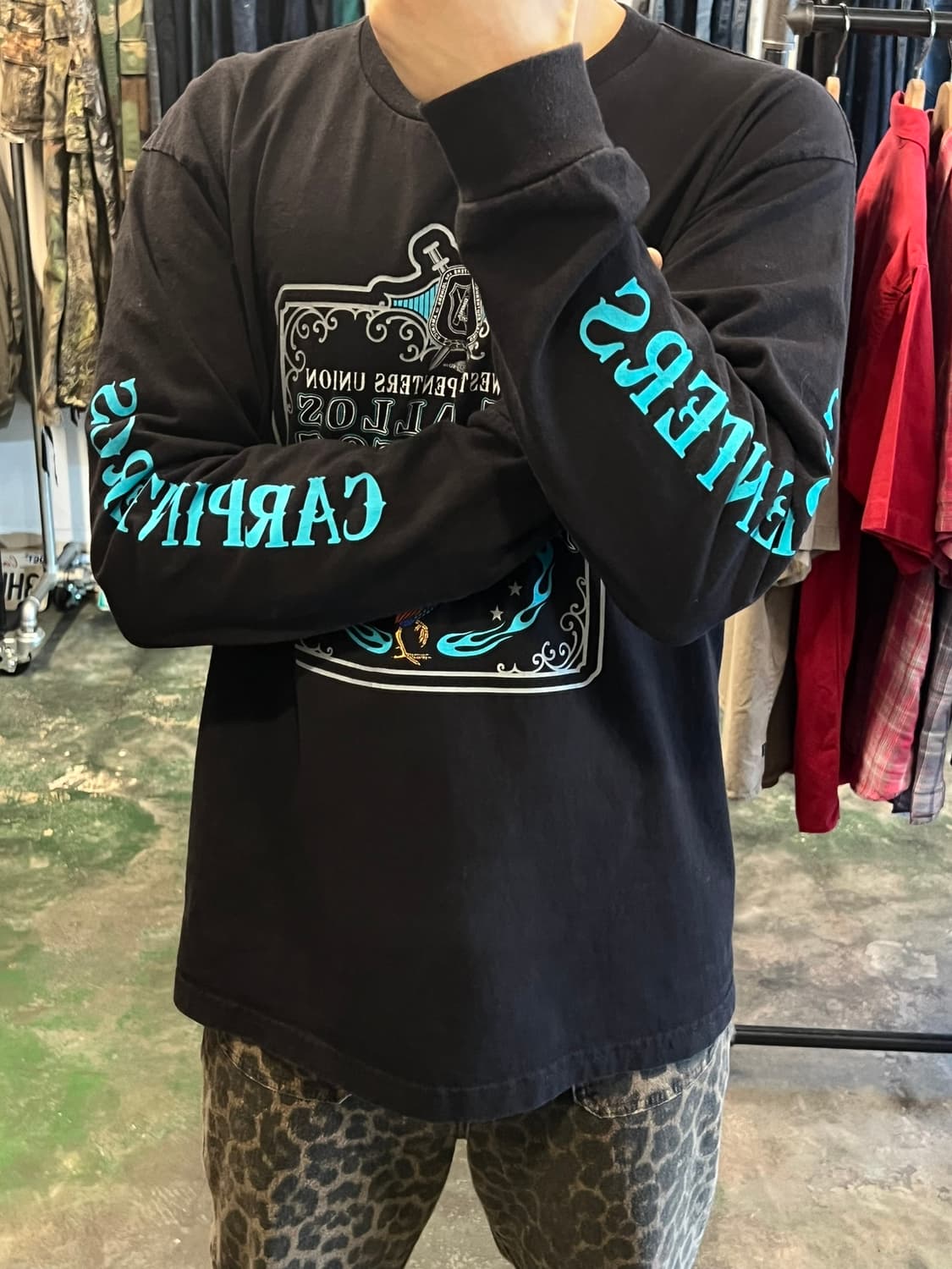 [L] 베이사이드 USA 카펜터 유니온 롱슬리브 빈티지 티셔츠 상품이미지3