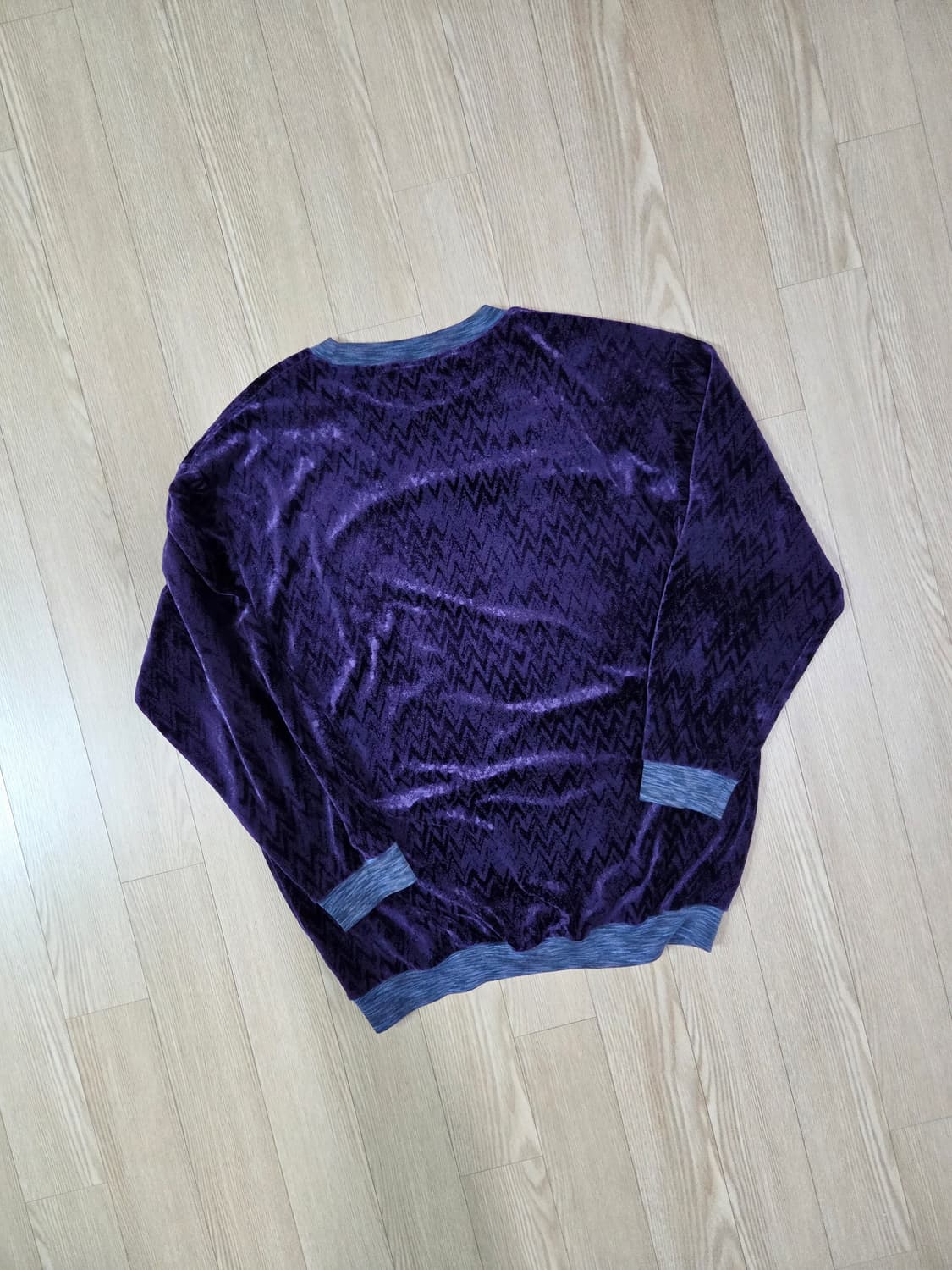 미쏘니 퍼플 자가드 패턴 셋업 상품이미지5