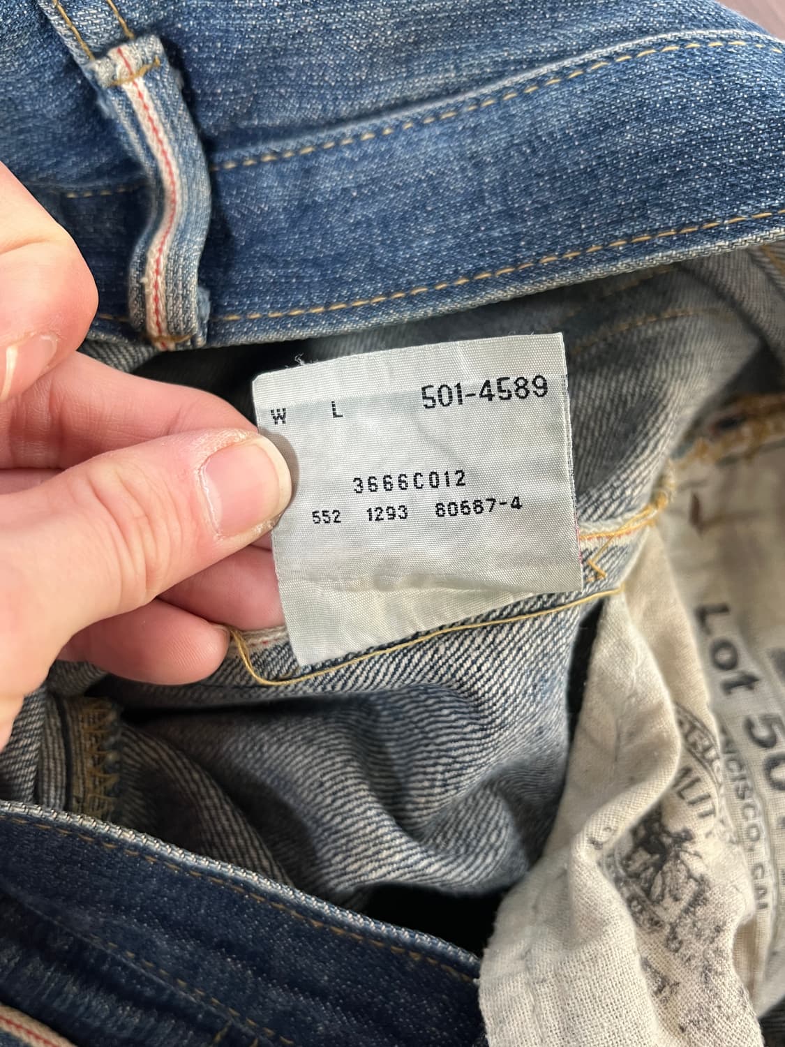 90s USA Levis 리바이스 501 빅E 스트레이트 데님 팬츠 상품이미지9