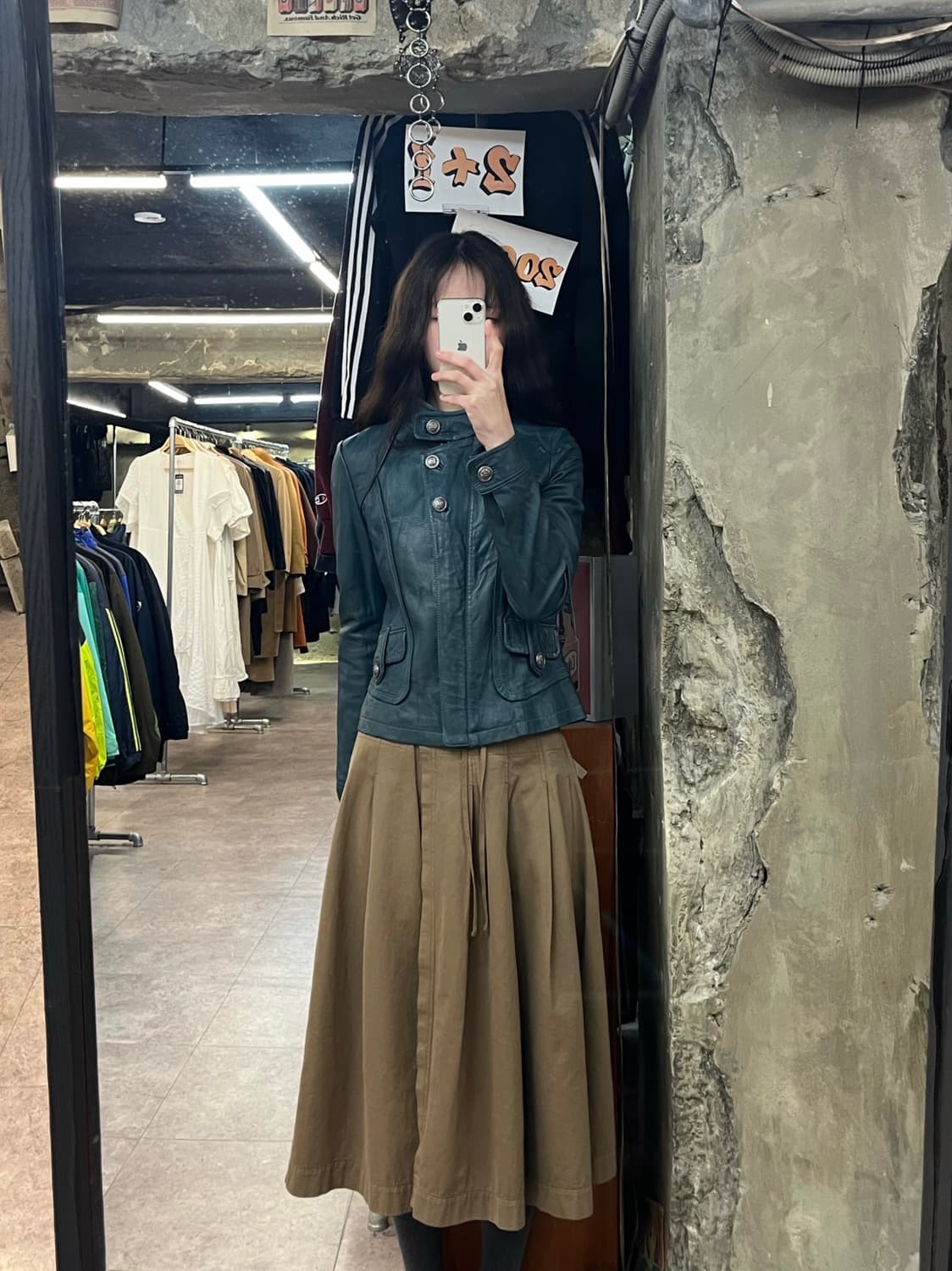 양가죽 레더 자켓 다크 그린 55 #csz3654 상품이미지2