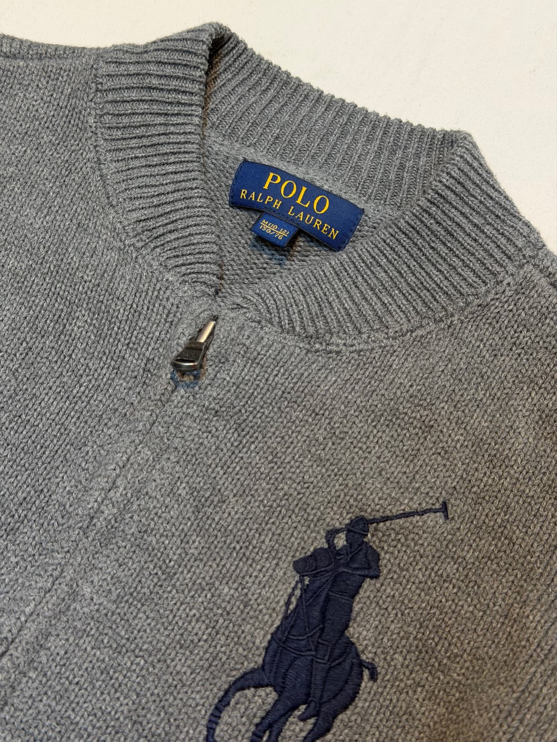 폴로 랄프로렌 빅포니 니트집업 그레이 상품이미지2