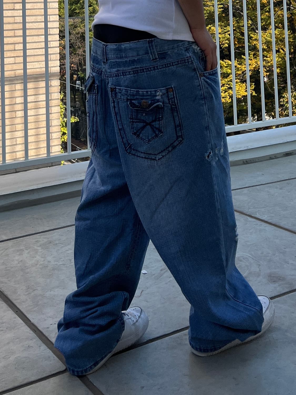 빈티지 자수 힙합팬츠 상품이미지3