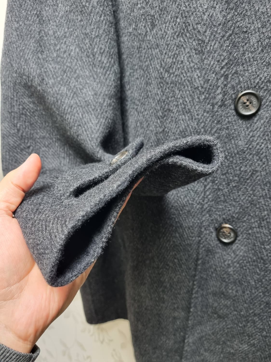 [남105] 입생로랑 울코트+조끼 상품이미지6