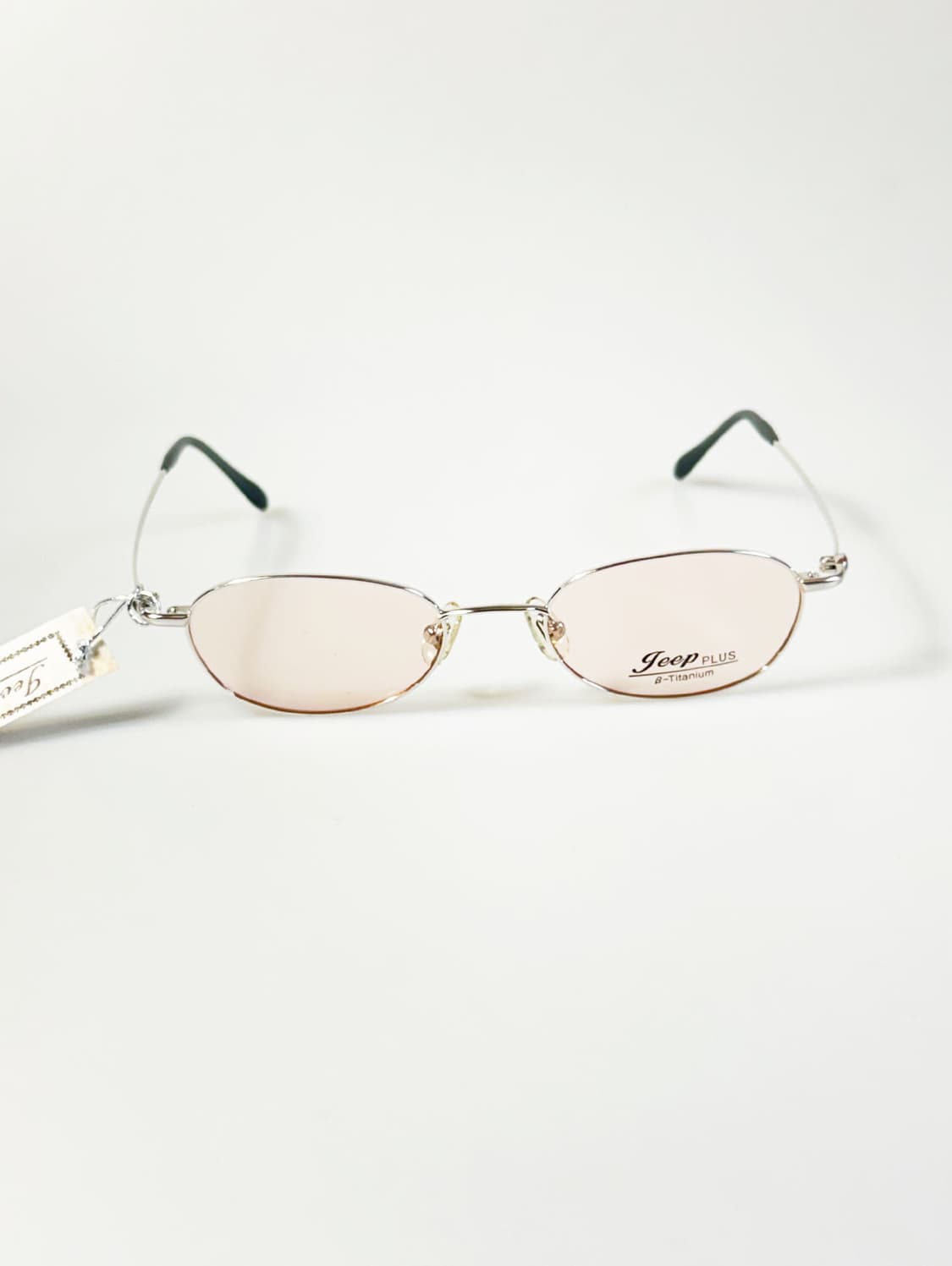Jeep Plus 실버 티타늄 슬림 오벌 프레임 빈티지 틴트 안경 상품이미지2