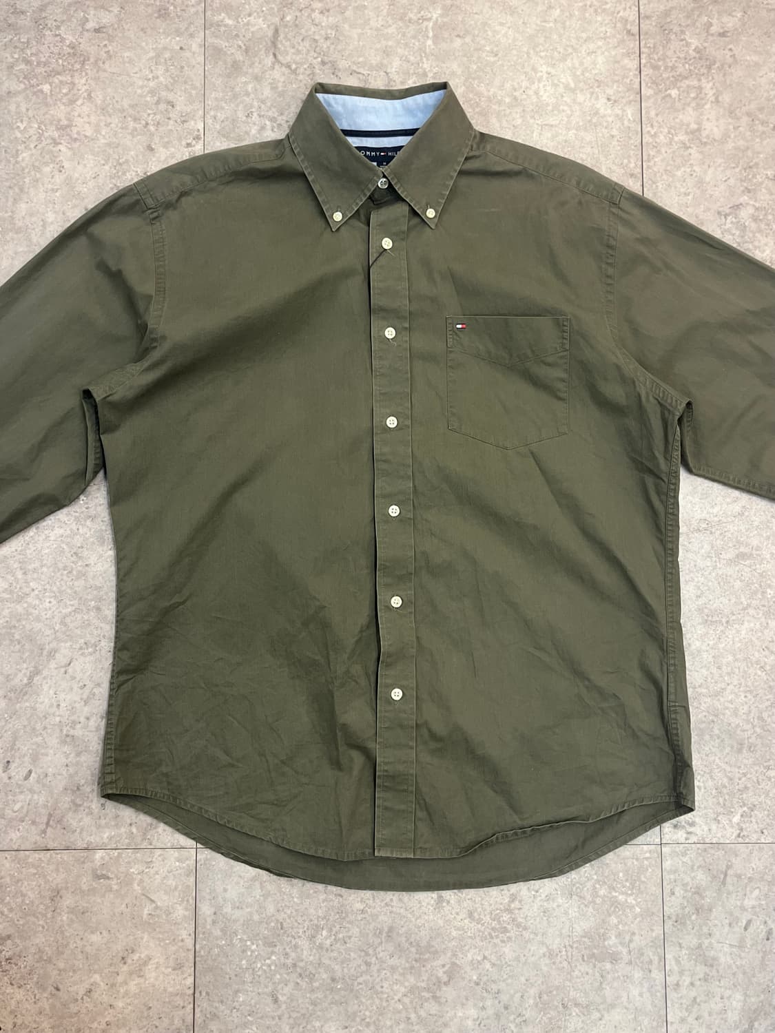 타미힐피거 포켓 셔츠 카키 M #csz2440 상품이미지5