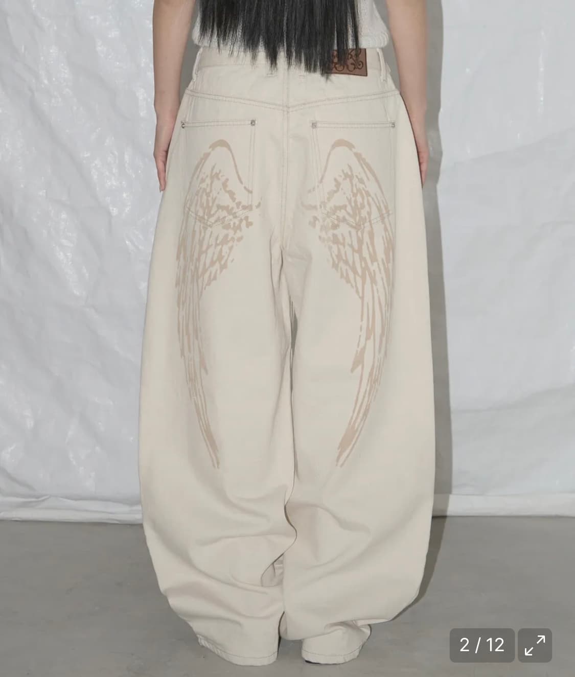 팬시클럽 엔젤 빈티지 워싱 핀턱팬츠 (IVORY) 상품이미지2