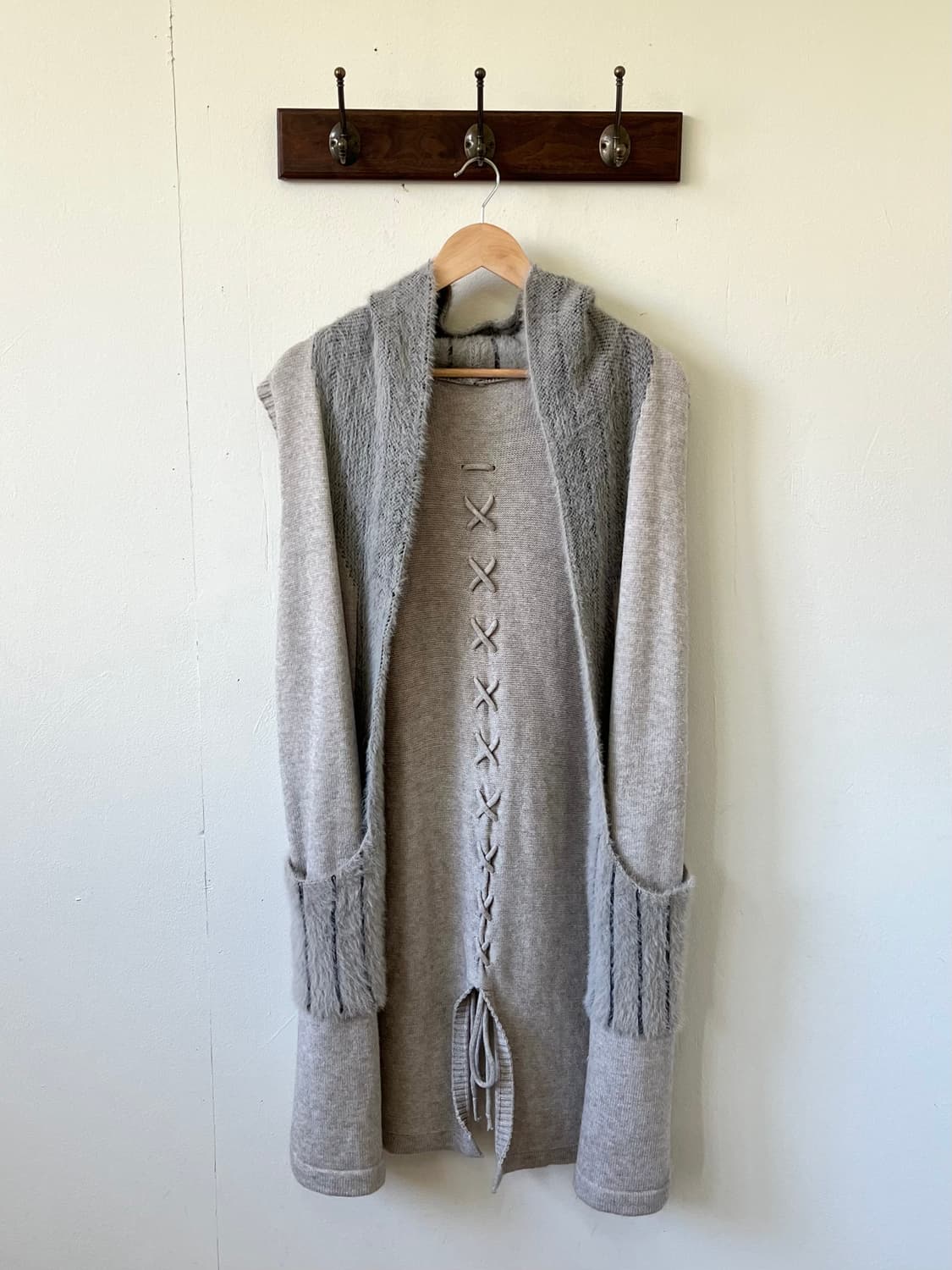 T’S COLLECTION 오트밀 롱 가디건 상품이미지1