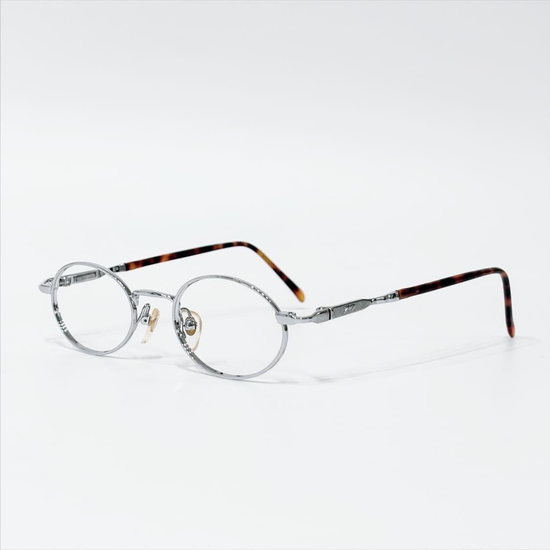 TOP 실버 오벌 메탈 데드스탁 빈티지안경 상품이미지2